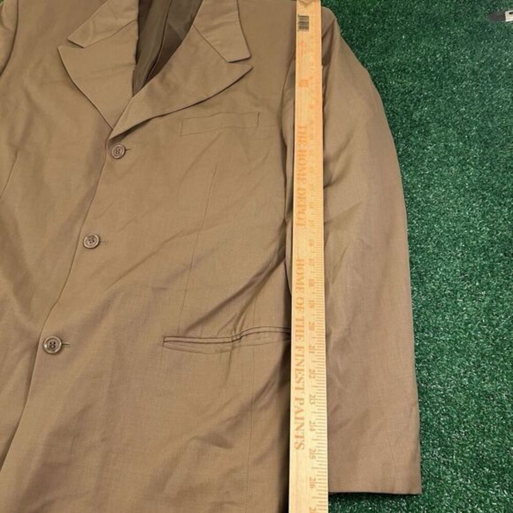 Vabene Blazer Jacket Mens‎ 44R Brown Wool Long Coat Work Formal Outdoor - Picture 9 of 11